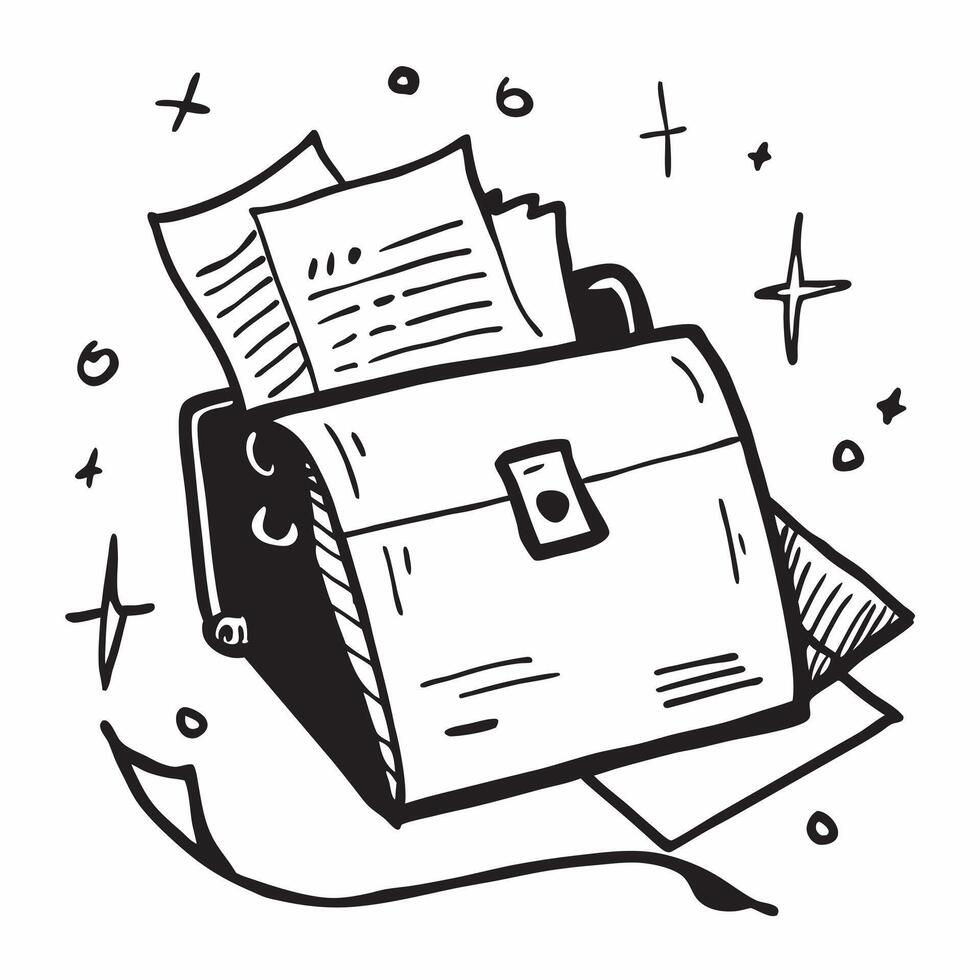 Clean Briefcase and tax document icon with space for text and graphics on a blue background concept as A modern briefcase and tax document icon design featuring space for both text and g Set 2 vector
