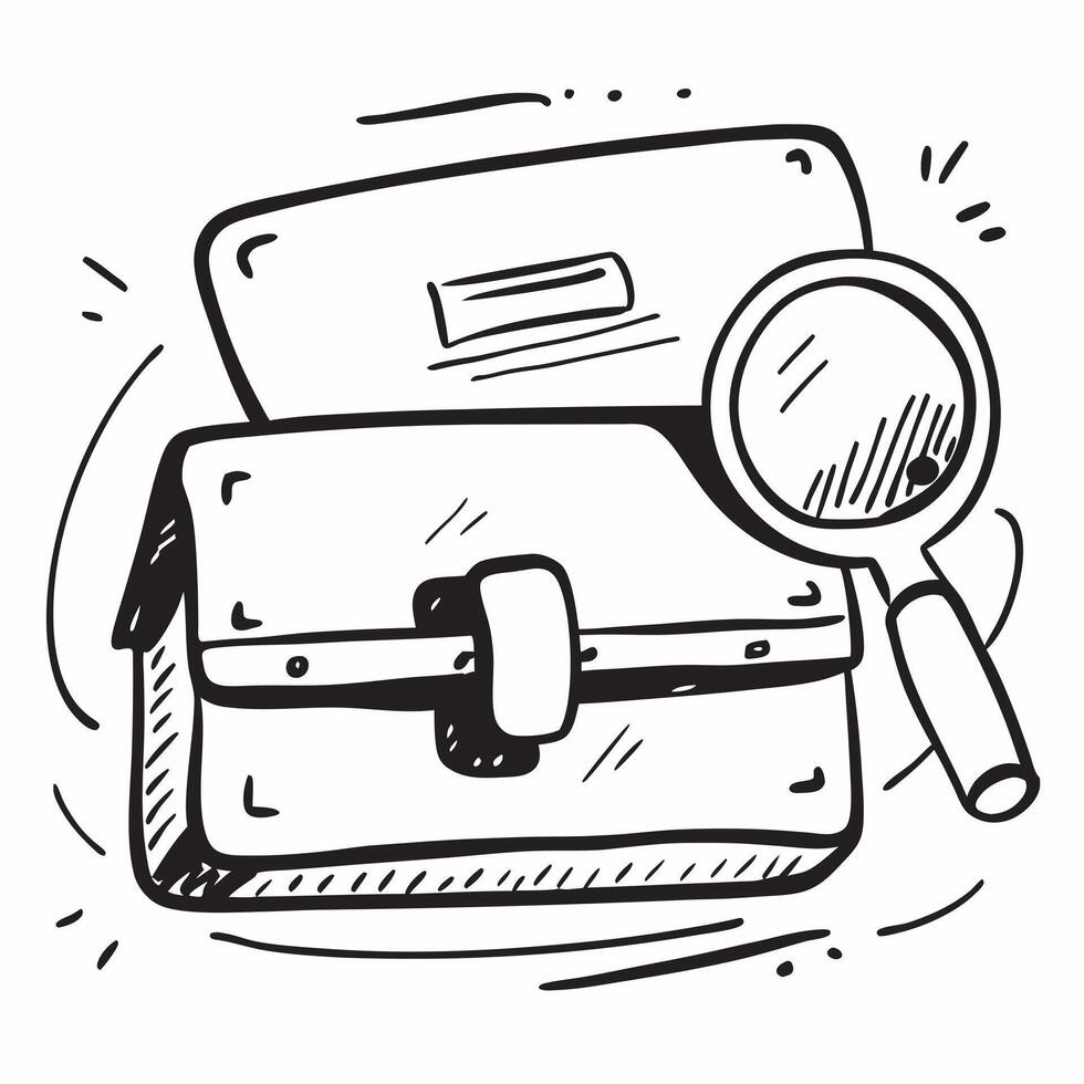 Clean Briefcase and job search icon with space for text on a professional background concept as A sleek briefcase and job search icon design with ample space for text on a professional b vector