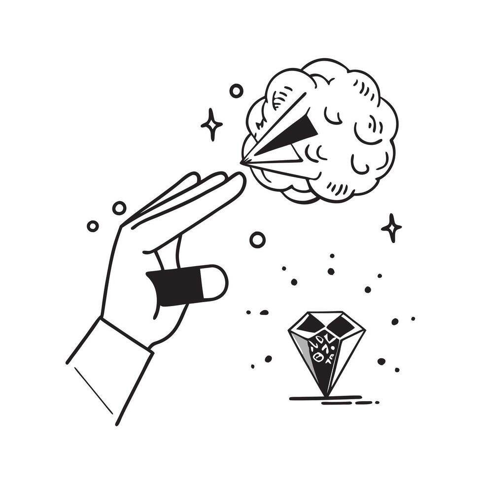 Clean Brain and Light Prism concept as A brain with a light prism and ample copy space symbolizing clarity and multifaceted thinking in Photo Stock Concept vector
