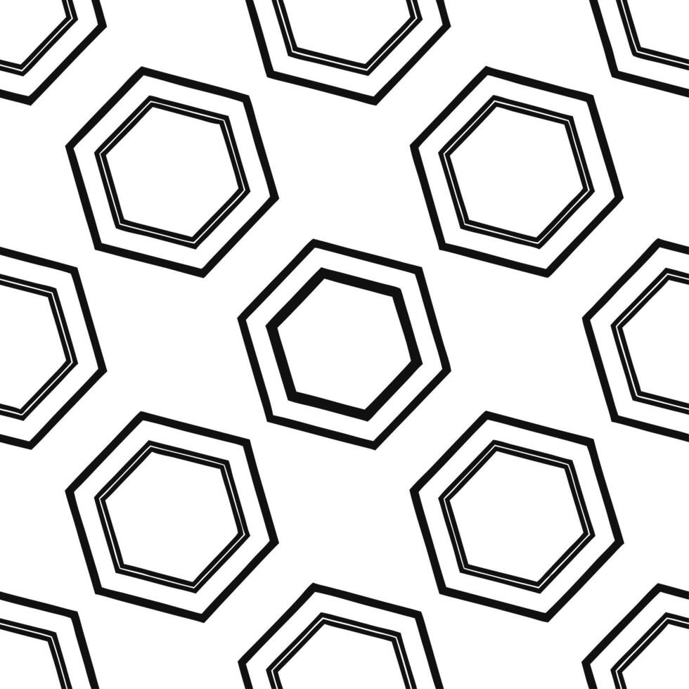 Clean Bold retro polygon seamless tiles monochrome colors on white background perfect for minimalist design concept as Creating bold seamless tile with retro polygons in monochrome color vector