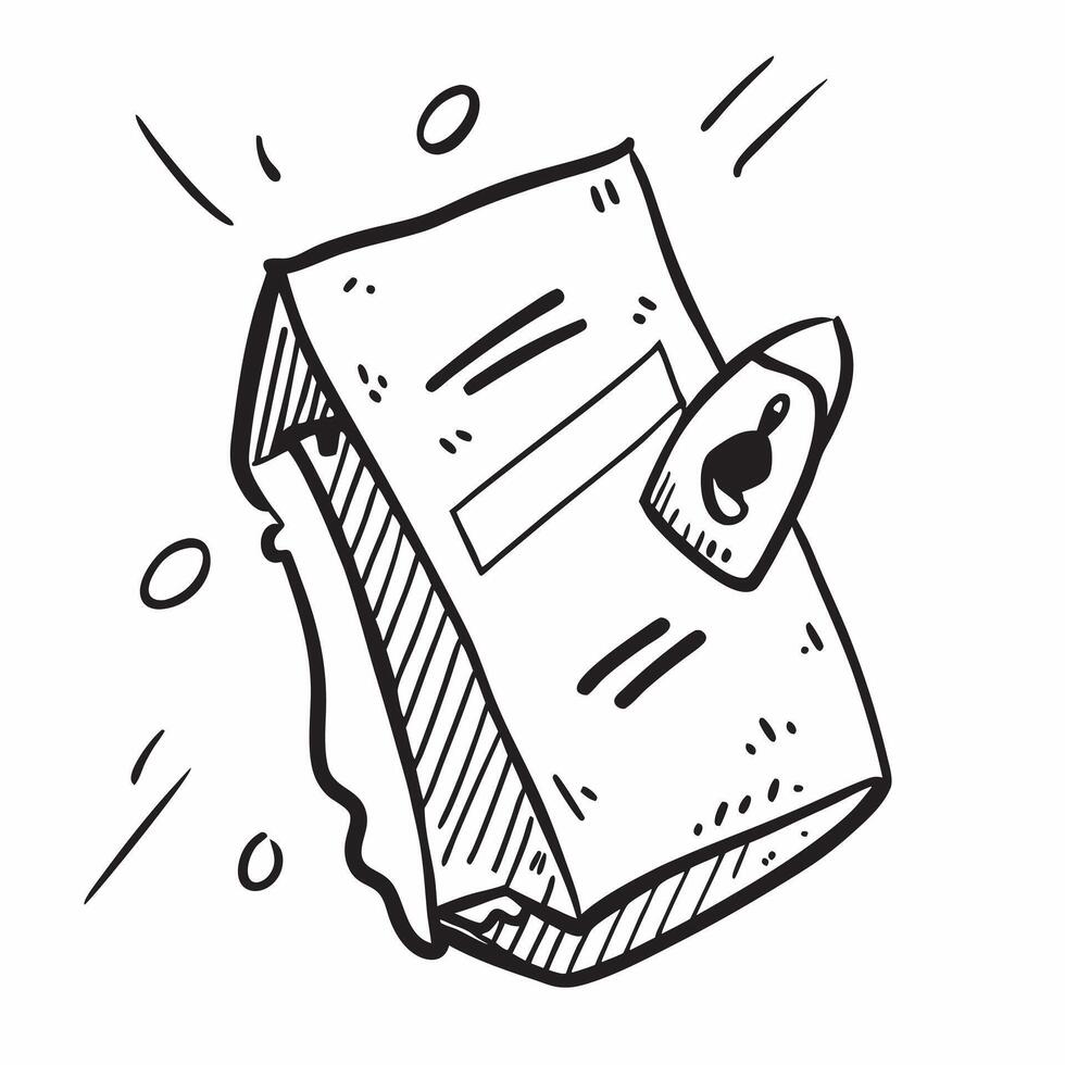 Clean Blank packaging bag and a branding sketch symbolizing concept development with ample space for text concept as A blank packaging bag with a branding sketch representing the early vector