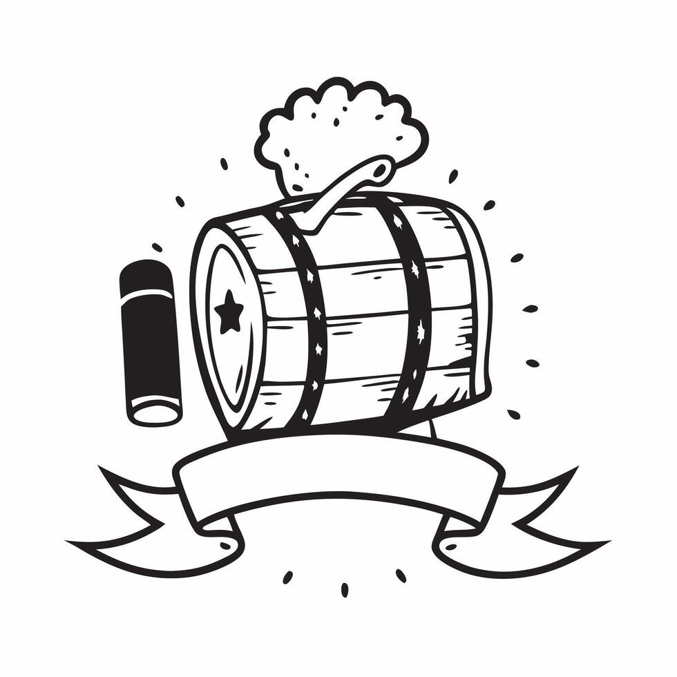 Clean Beer Keg and Accordion concept as A beer keg with an accordion and ample copy space representing the traditional music and beverages of Oktoberfest in Photo Stock Concept vector