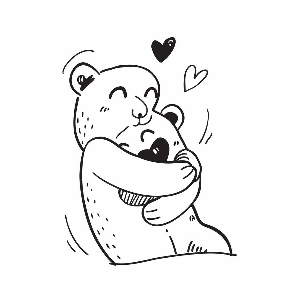 Clean Bear Hug and Heart concept as A bear hug with a heart symbol and ample copy space symbolizing a strong and affectionate embrace in Photo Stock Concept vector