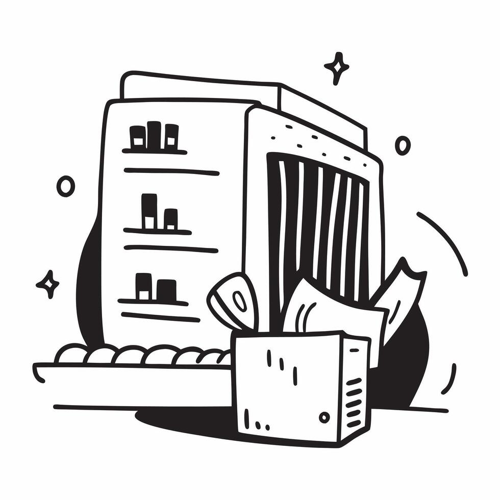 Clean Barcode and product shelf illustration with space for text and graphics concept as An illustrative barcode and product shelf design featuring ample space for both text and graphics vector
