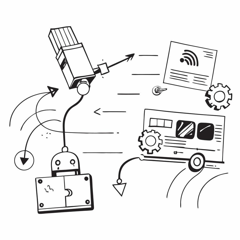 Clean Automation logistic illustration with copy space for business reports concept as A visually appealing automation logistic illustration with copy space designed to enhance business Set 3 vector