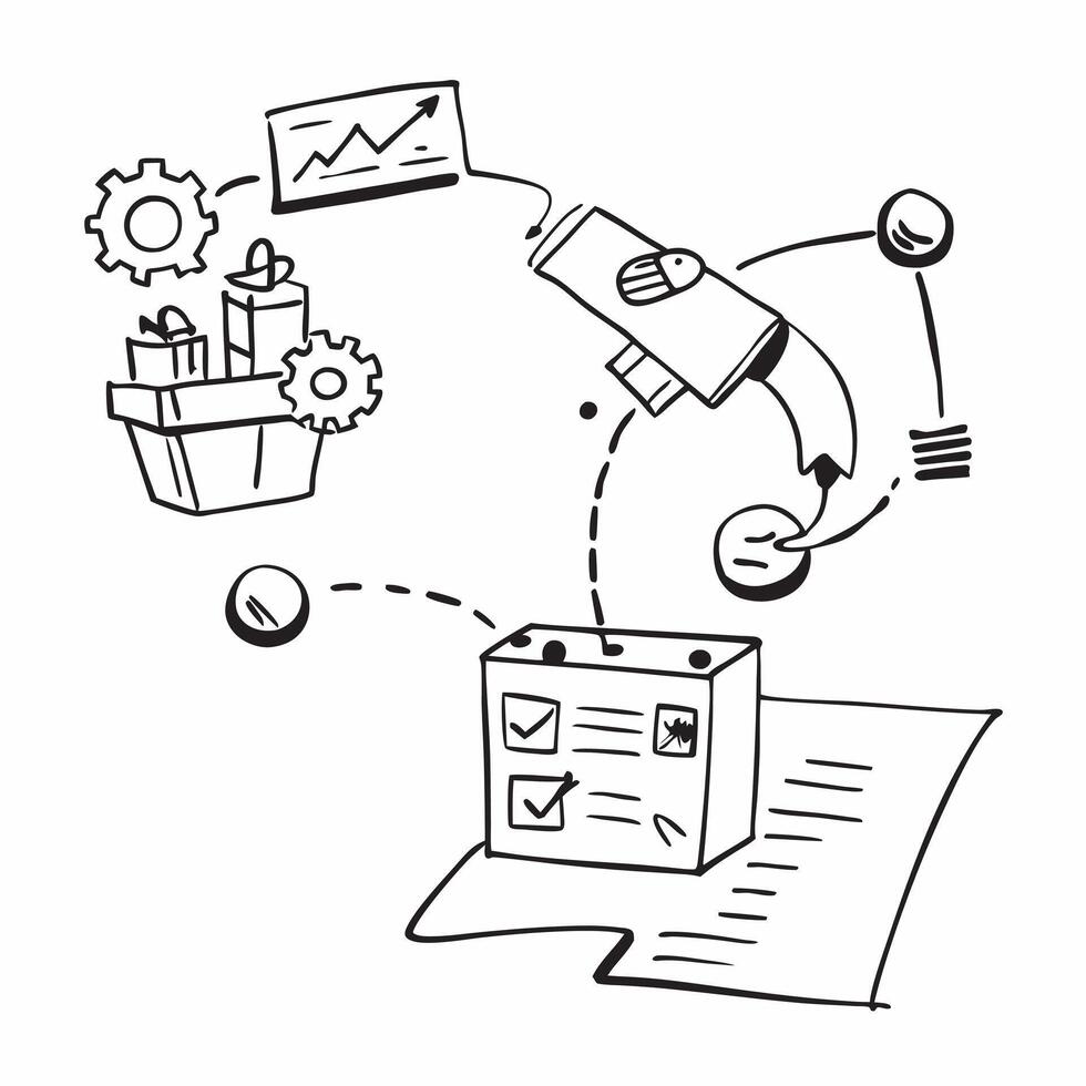 Clean Automation logistic illustration with copy space for business reports concept as A visually appealing automation logistic illustration with copy space designed to enhance business Set 6 vector