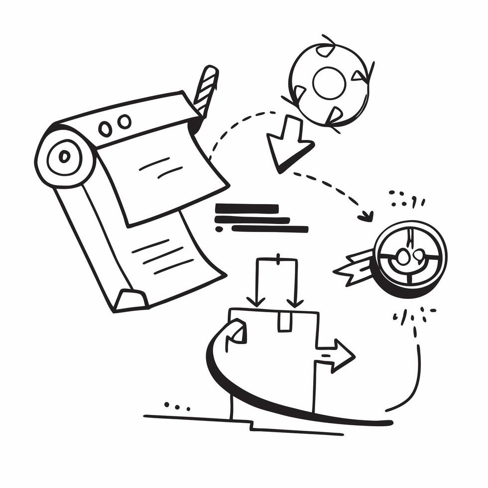 Clean Automation logistic symbol with copy space for project planning concept as An artistic rendering of an automation logistic symbol with spacious copy space suitable for project plan Set 3 vector