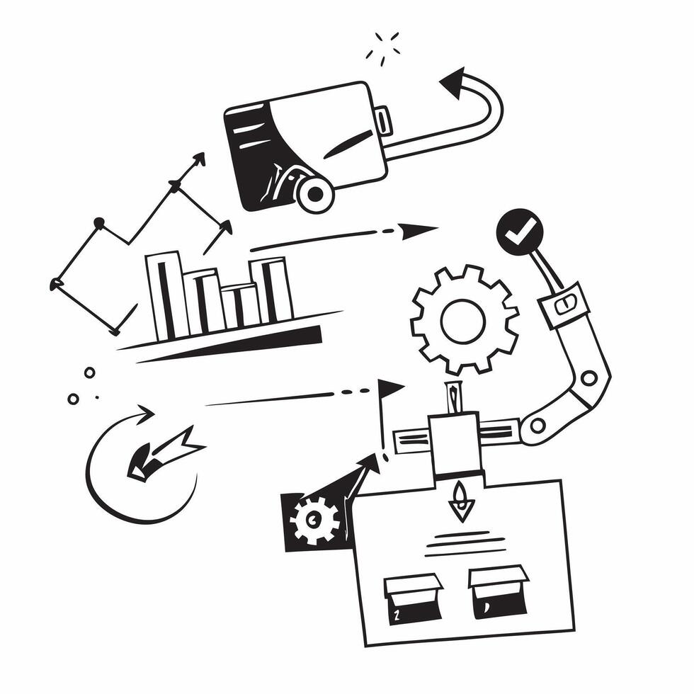 Clean Automation logistic illustration with space for text and graphics concept as An illustrative automation logistic design featuring ample space for both text and graphics perfect for vector