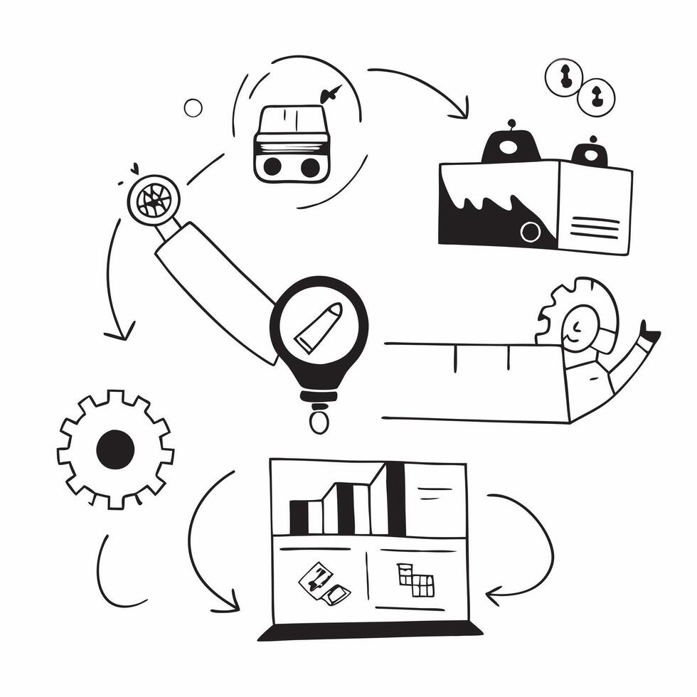 Clean Automation logistic icon with copy space on white background concept as A illustration of an automation logistic icon with ample copy space on a white background perfect for vector