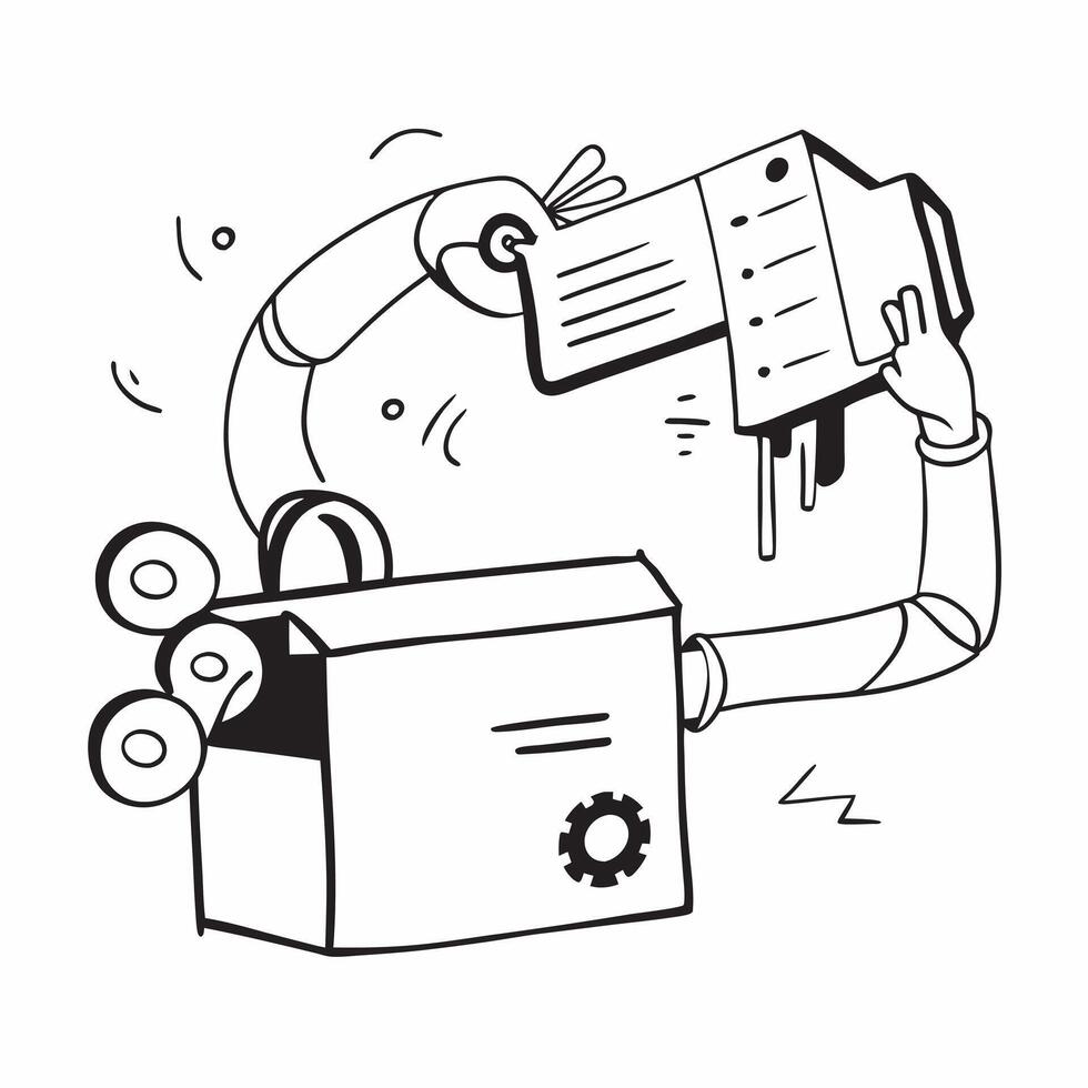 Clean Automation logistic illustration with blank area for customizable text concept as A creative depiction of an automation logistic illustration featuring a blank area for customizabl vector