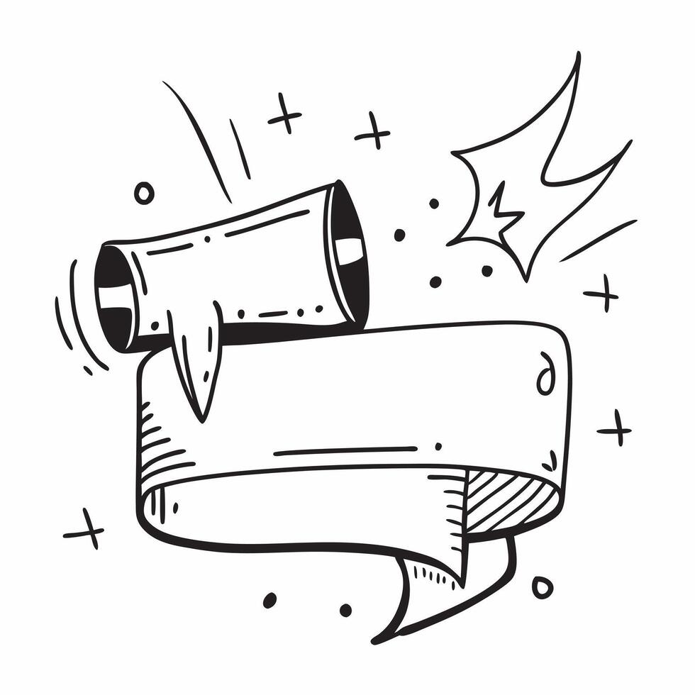 Clean Announcement icon with ample space for text and graphics concept as An iconographic announcement design offering ample space for both text and graphics perfect for illustrating com vector