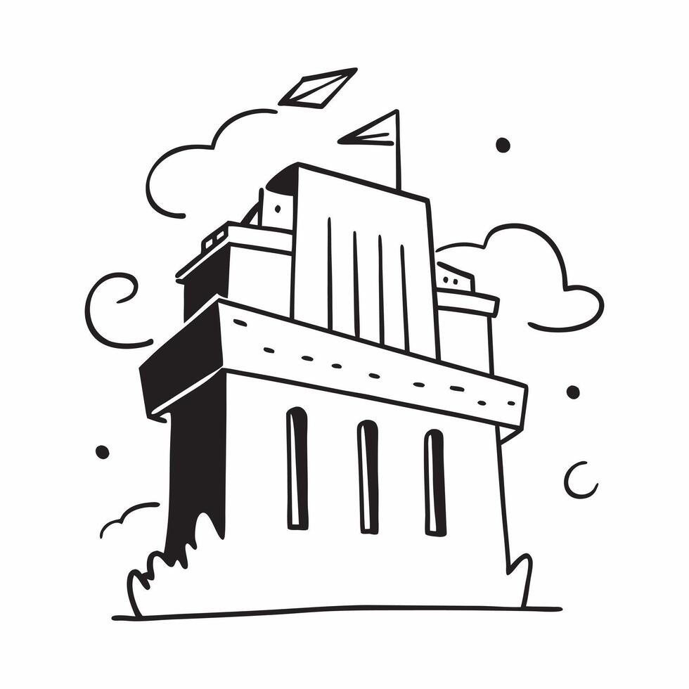 Clean Acropolis and Parthenon concept as Acropolis with Parthenon and ample copy space representing the ancient architectural wonders of Athens in Photo Stock Concept vector