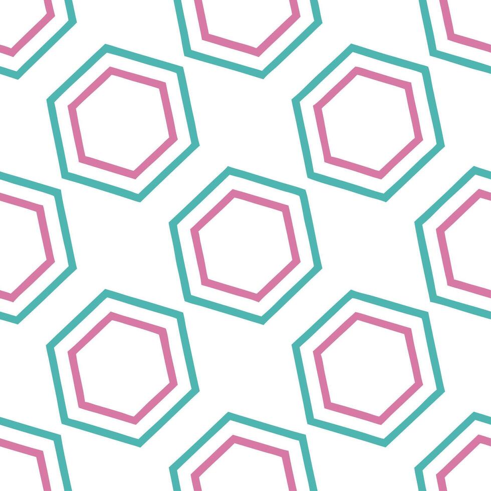 Clean Abstract retro polygon seamless pattern bright hues on white background suitable for stationery concept as Designing abstract seamless pattern with retro polygon shapes in bright h Set 4 vector