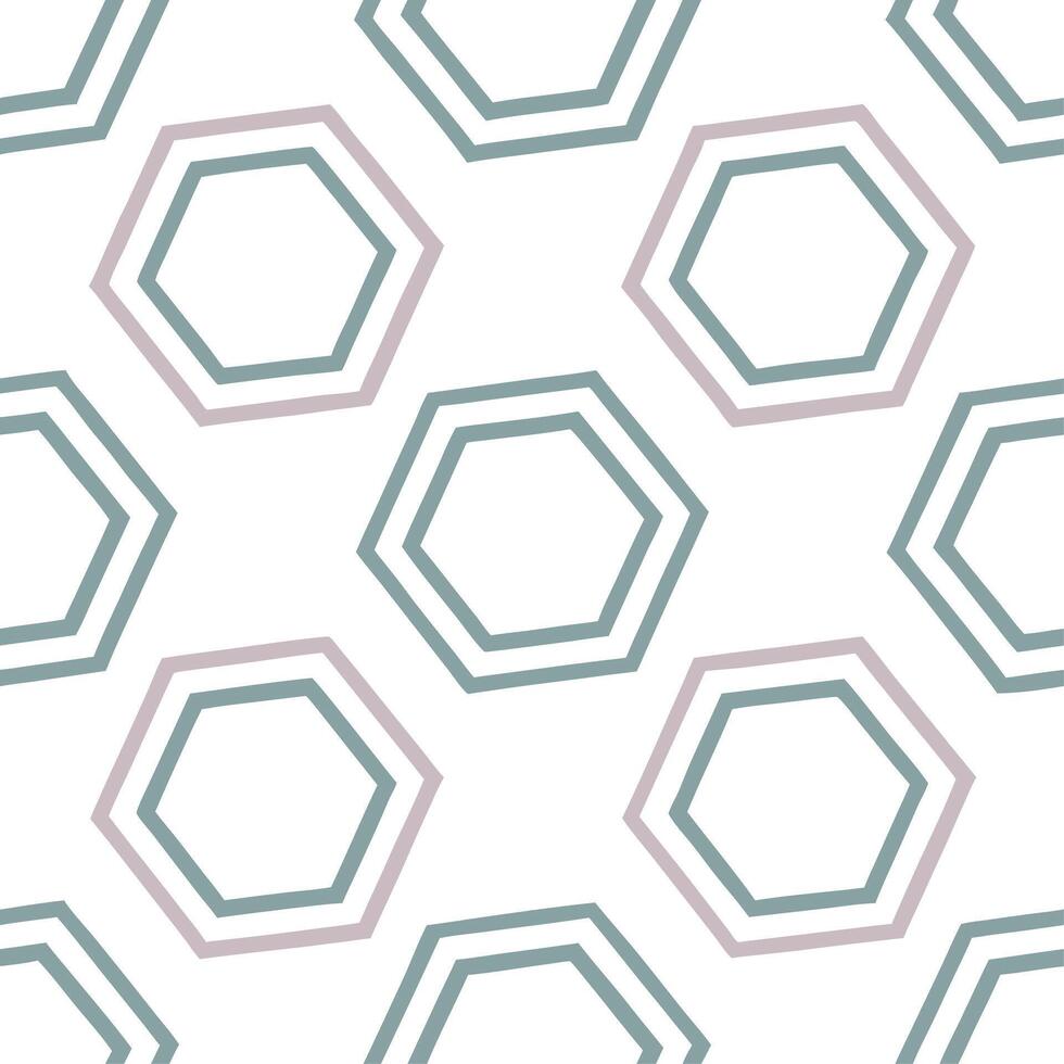 Clean Abstract retro polygon seamless pattern bright hues on white background suitable for stationery concept as Designing abstract seamless pattern with retro polygon shapes in bright h vector