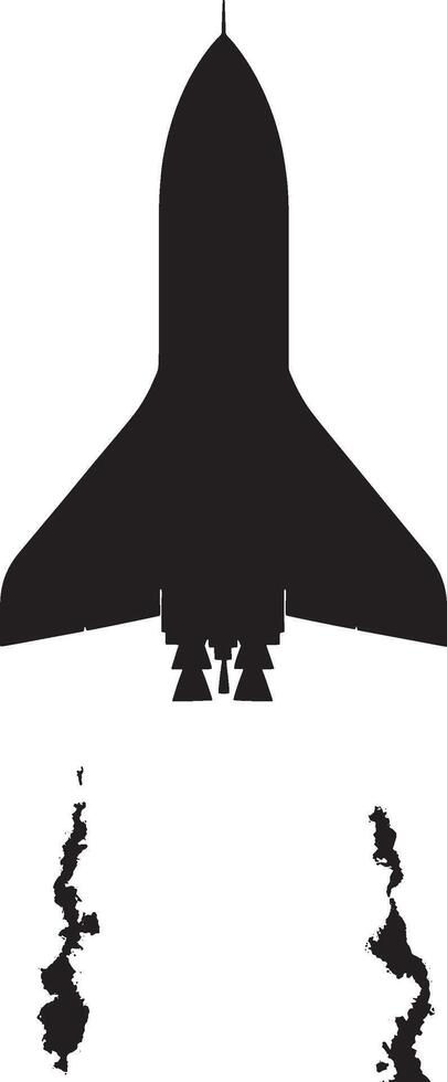 Rocket clean simple icon silhouette black illustration vector