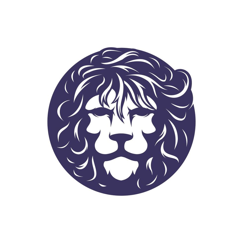 Lion head logo, illustration vector