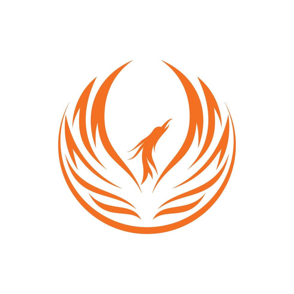 The logo for the company is orange and white vector