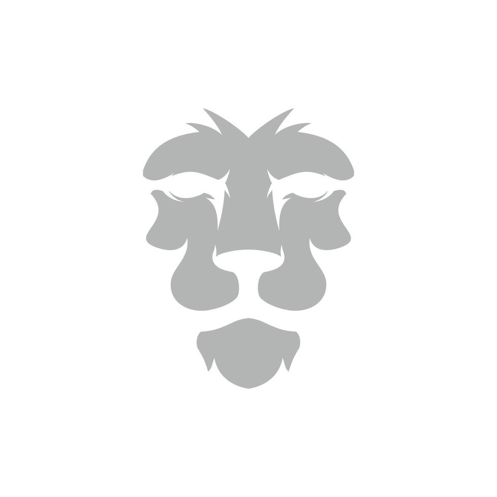 A lion head is shown in a white background vector