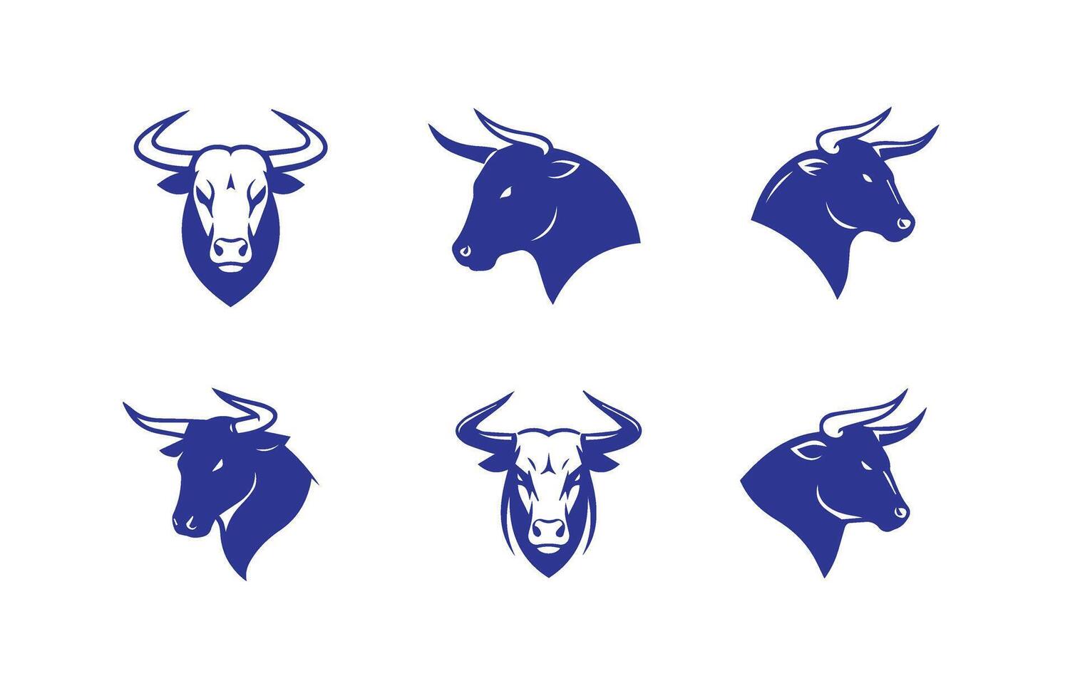 Premium Bull Head Graphic Logo Pack vector