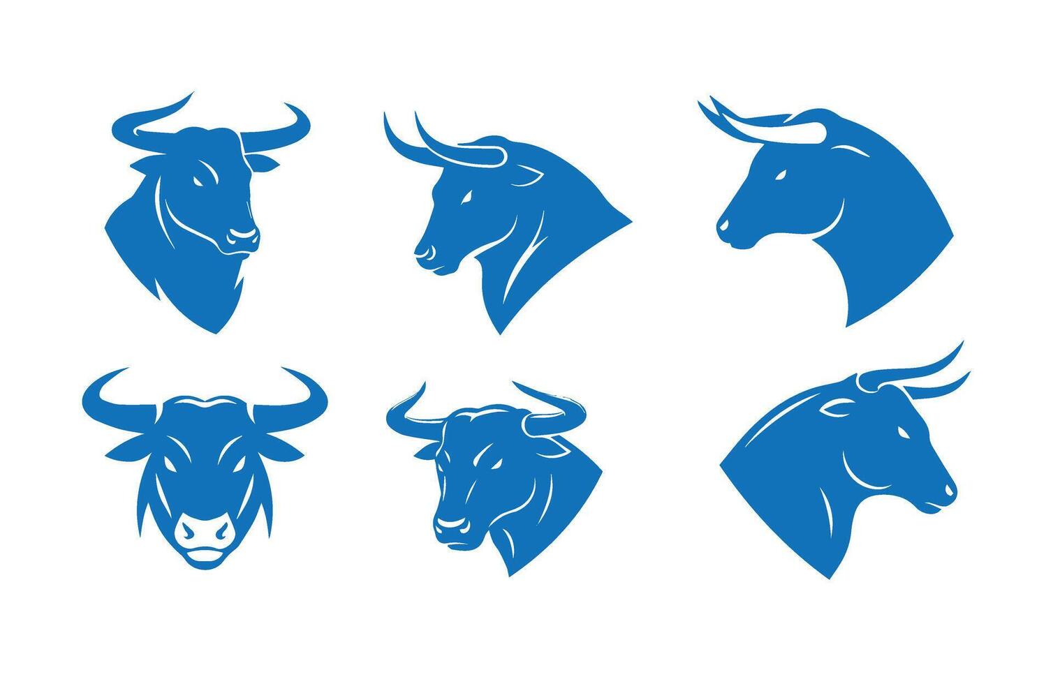 Bull Head Strong Symbol Logo Artwork vector