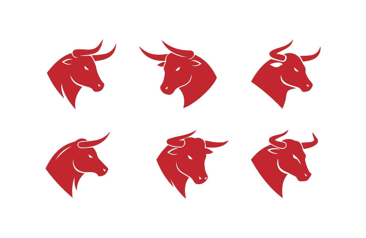 Wild Bull Head Unique Logo Artwork vector