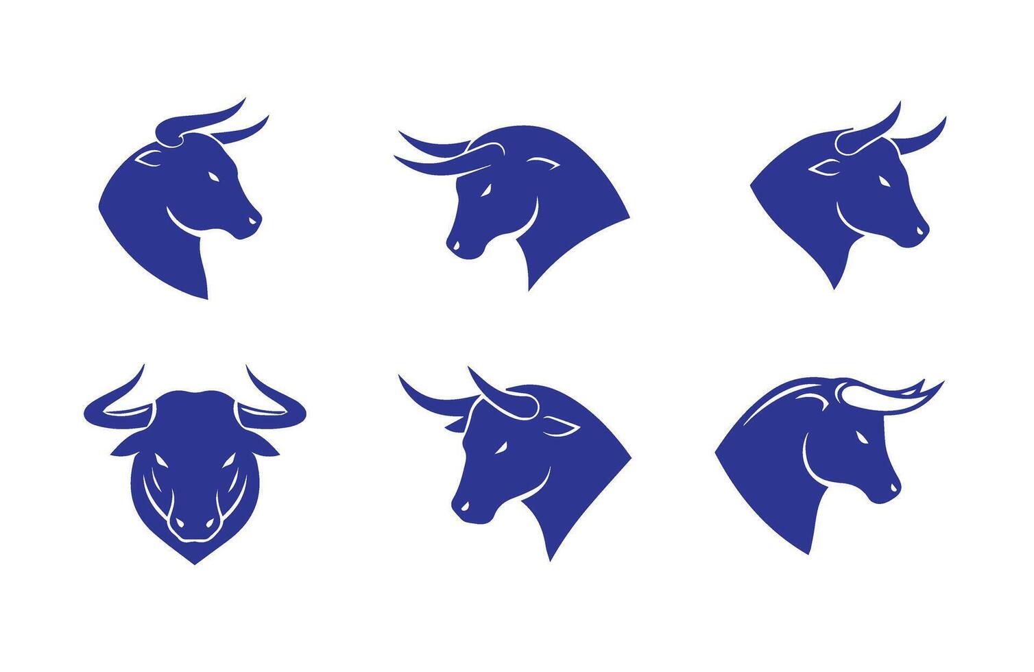 Bull Head Strong Logo Illustration Design vector