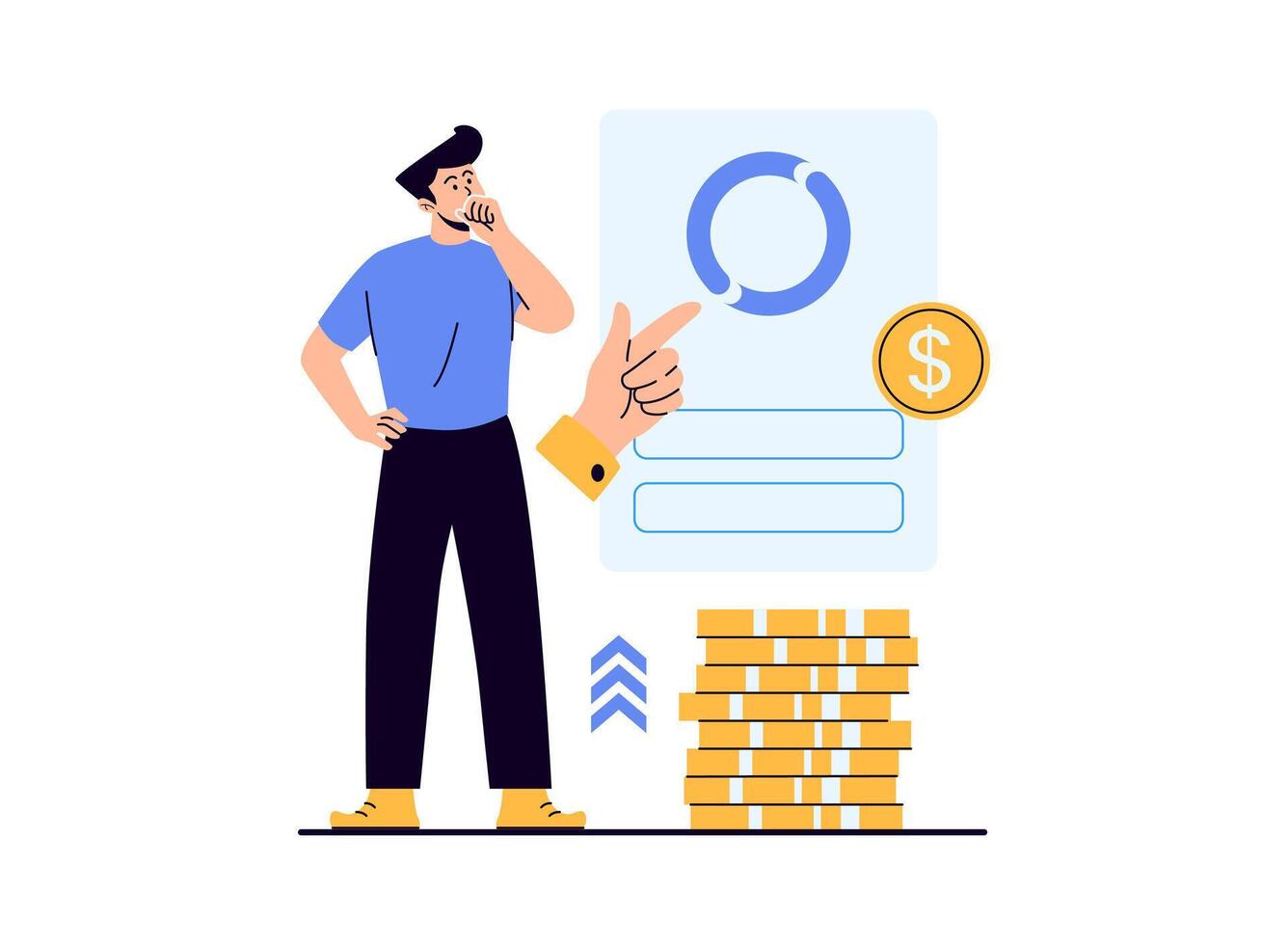 Illustration of an Online Banking System vector