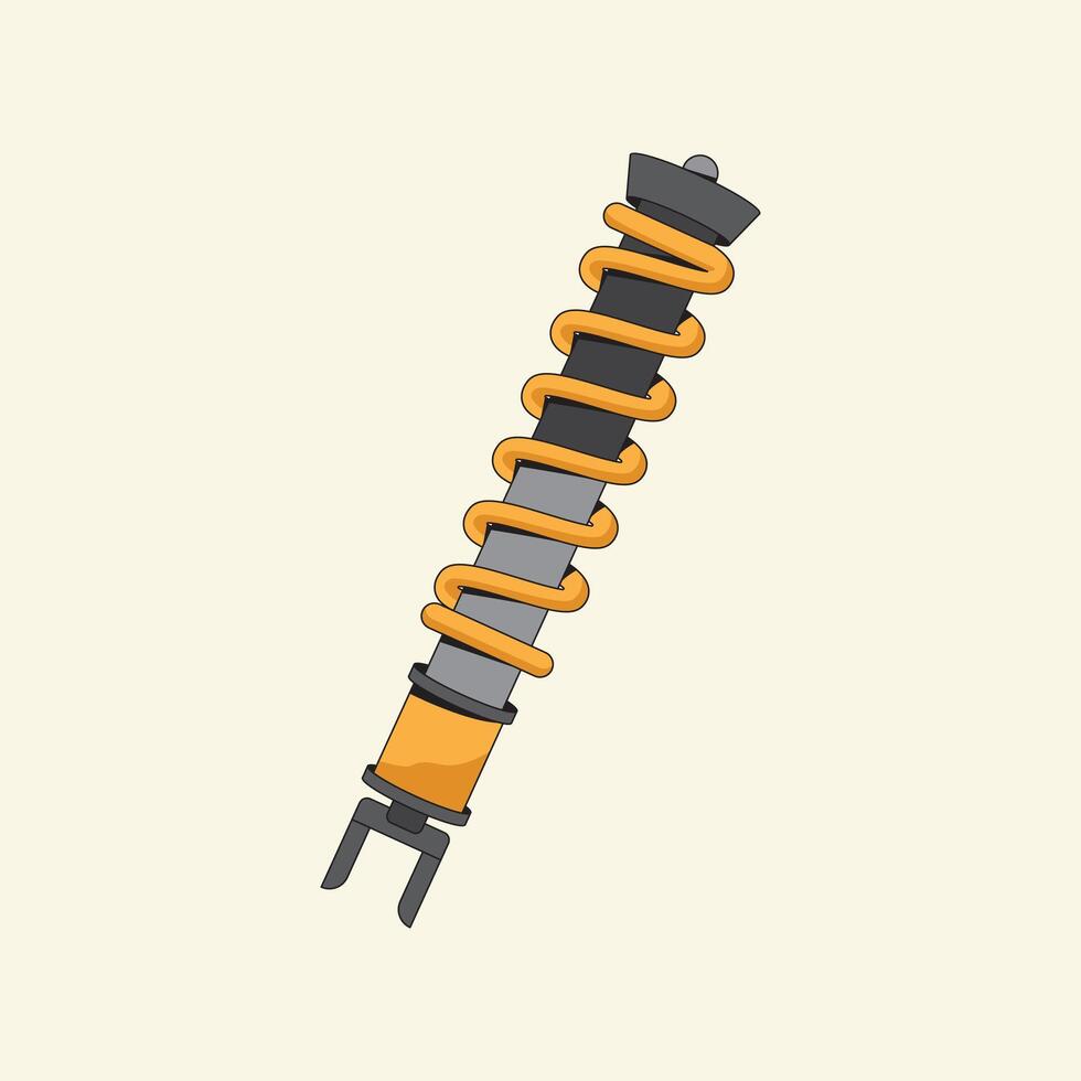 Car suspension cartoon icon illustration vector
