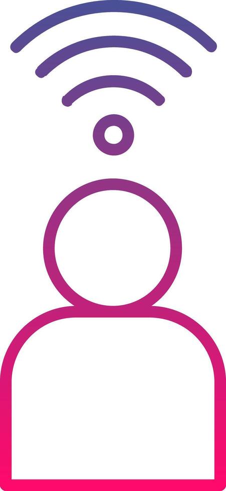 User icon. colored outline icon style. vector