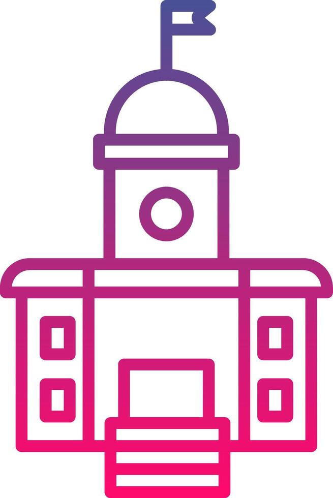 Government icon. colored outline icon style. vector