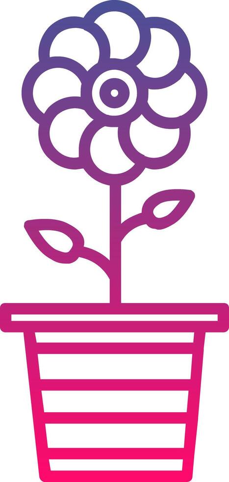 Flowerpot Icon Symbol Art Sign vector