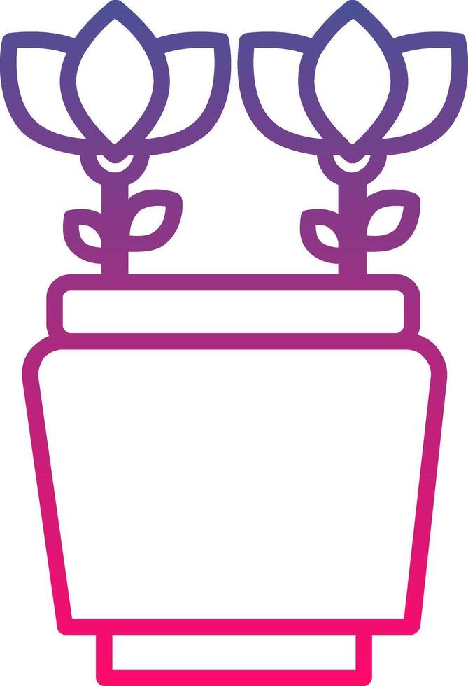 Flower Pot Icon Symbol Art Sign vector