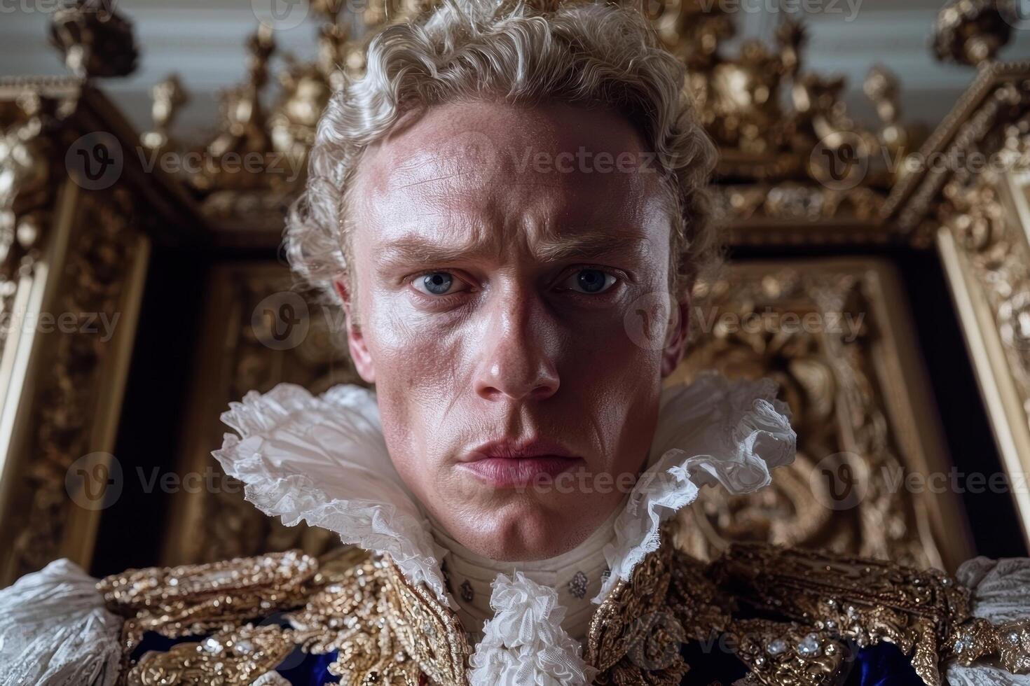 Portrait of a man in a royal costume photo