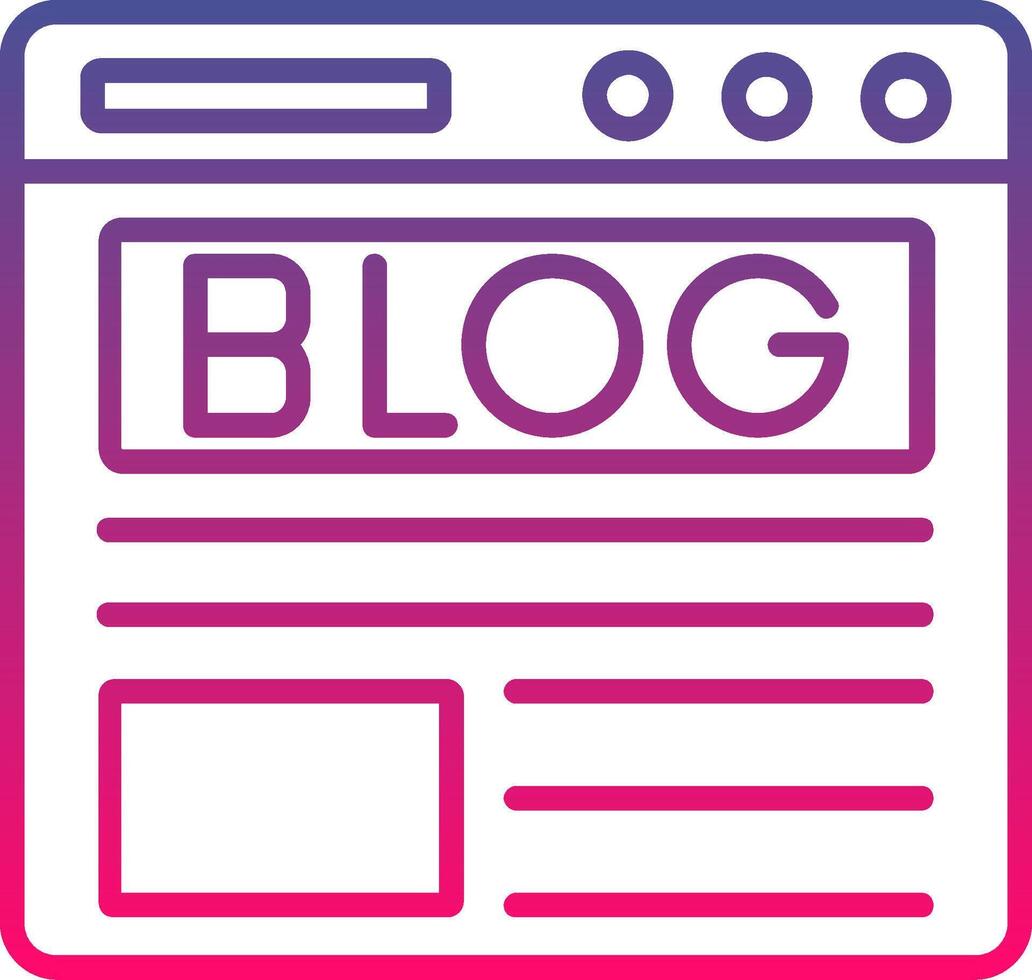 Blog Icon Symbol Art Sign vector