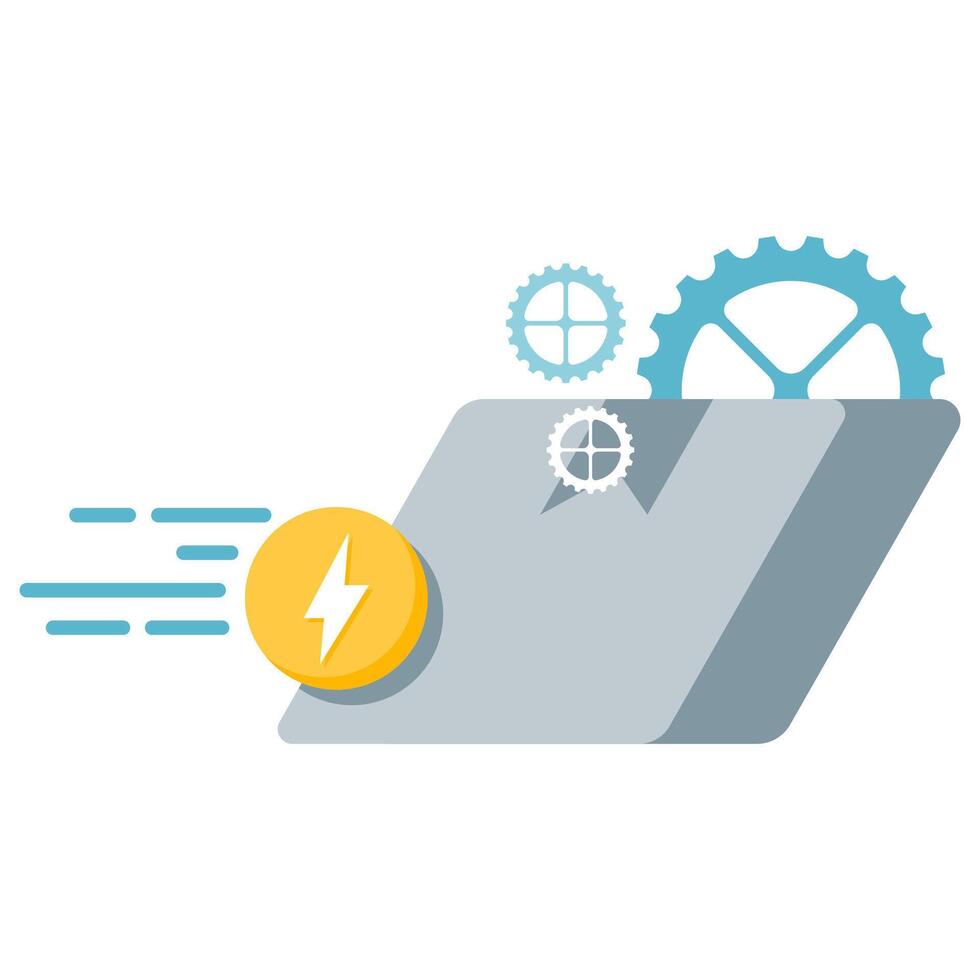 instant delivery feature, digital marketplace and online store vector