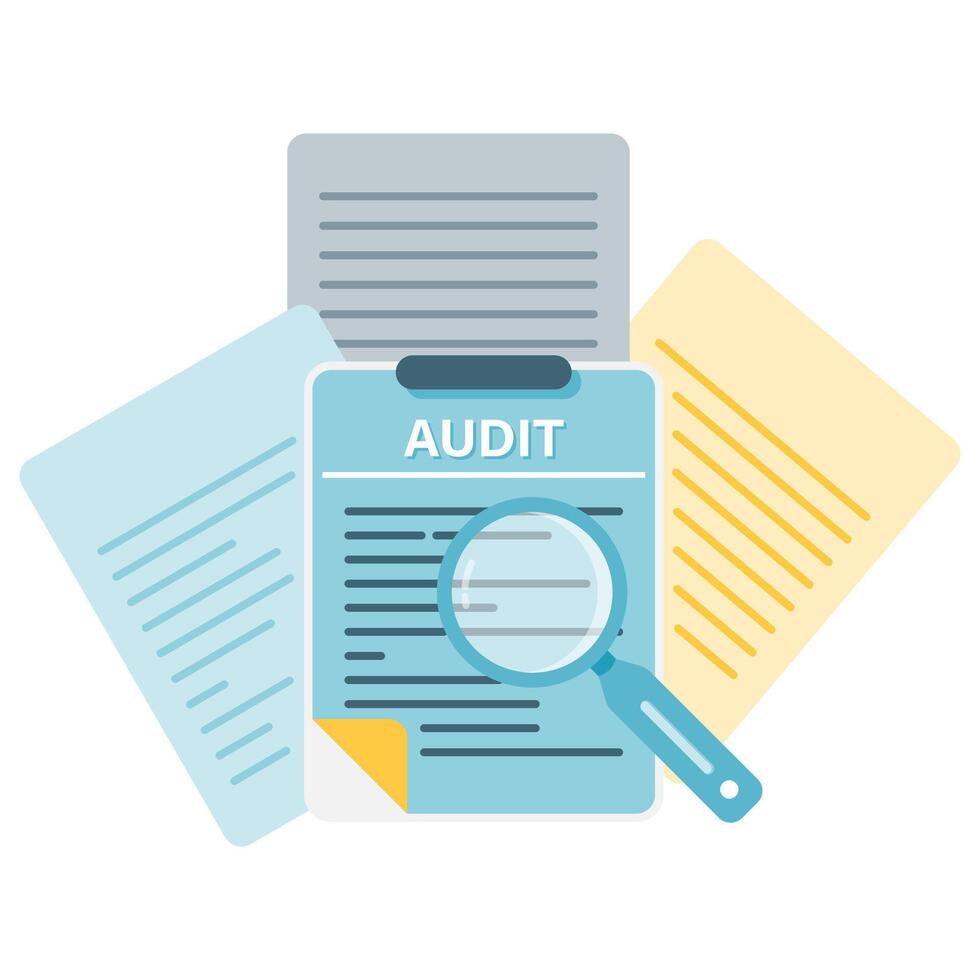 privacy audit, digital security illustration vector