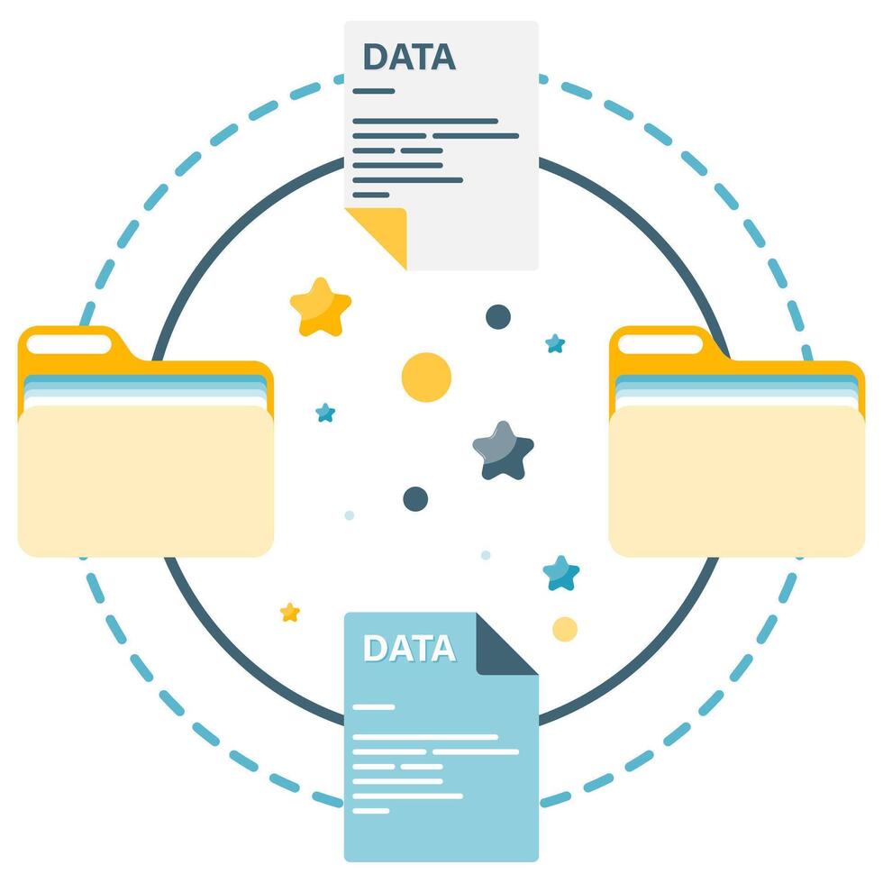 file transfer, instant chat application vector