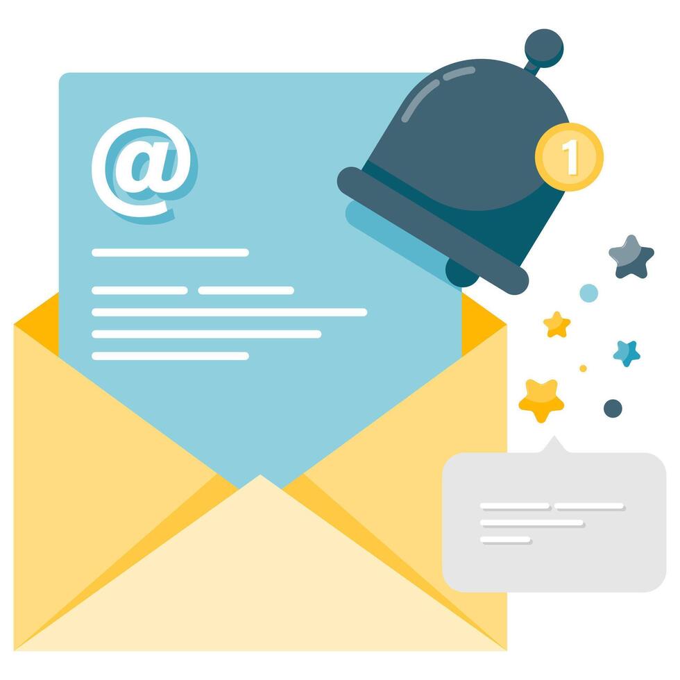 message notification, instant chat application vector