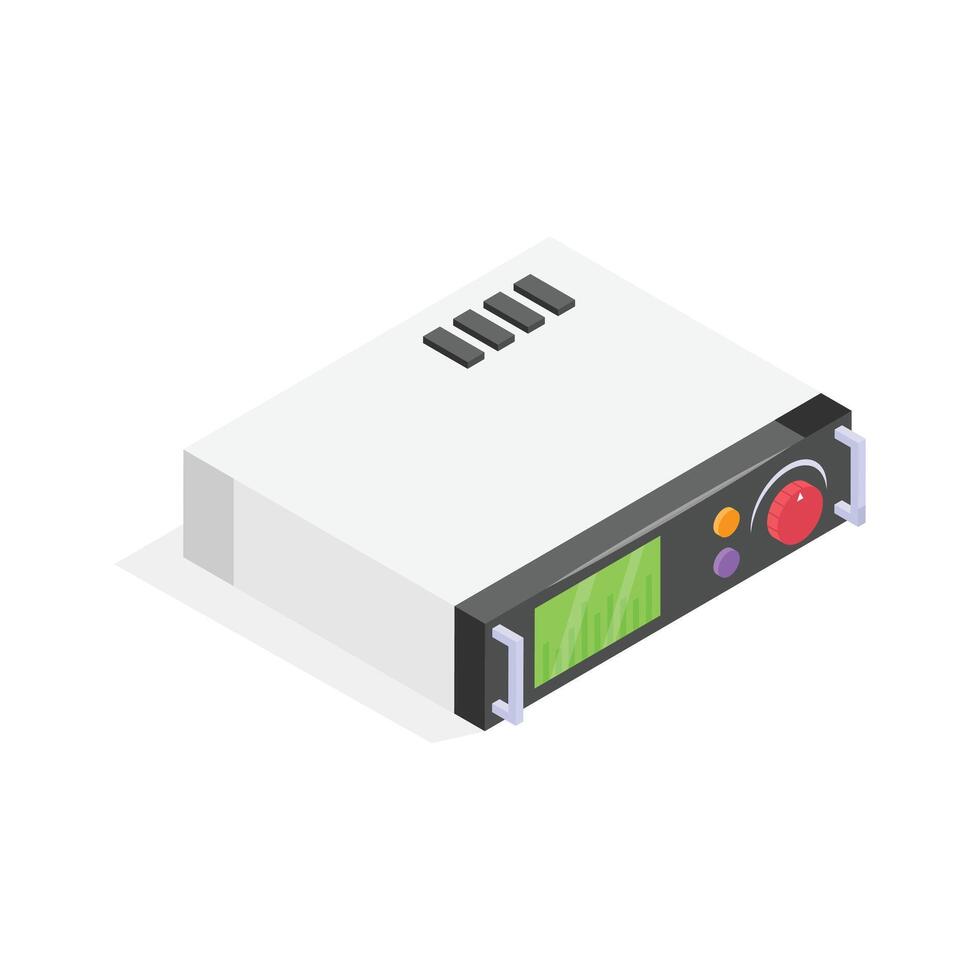 Modern isometric icon of amplifier in trendy style vector