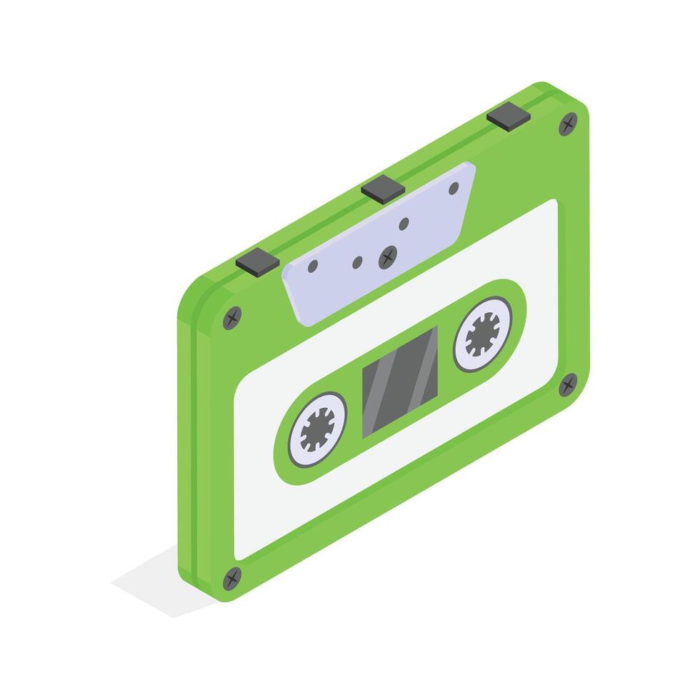 Get this amazing icon of cassette in modern style vector