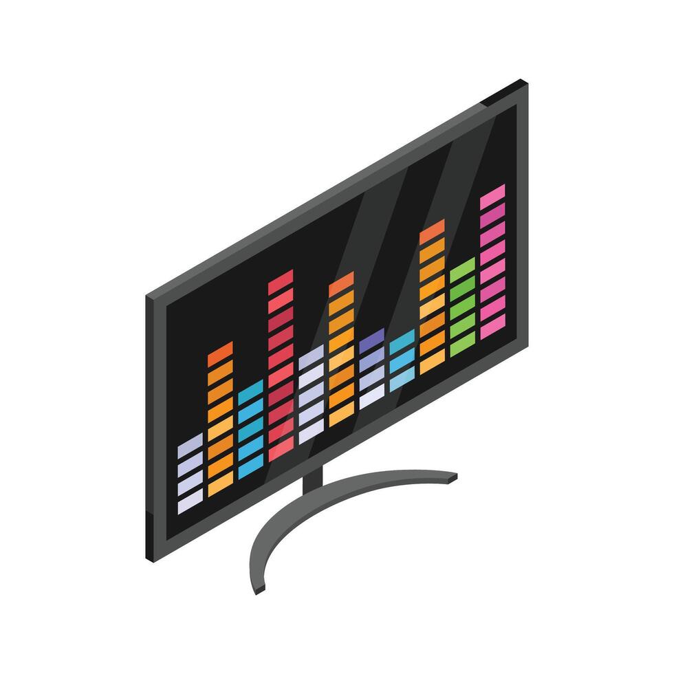 Visually perfect icon of equalizer display in modern design vector