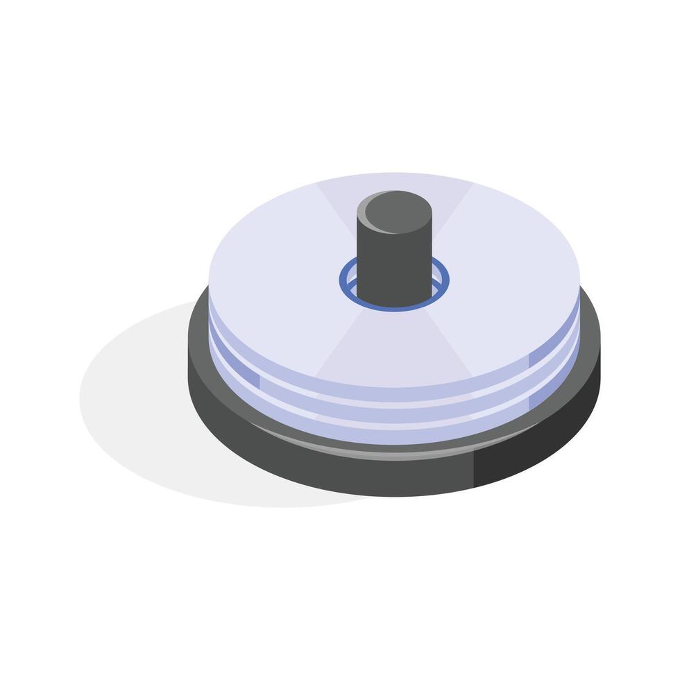Stack of blank CDs for digital media storage vector
