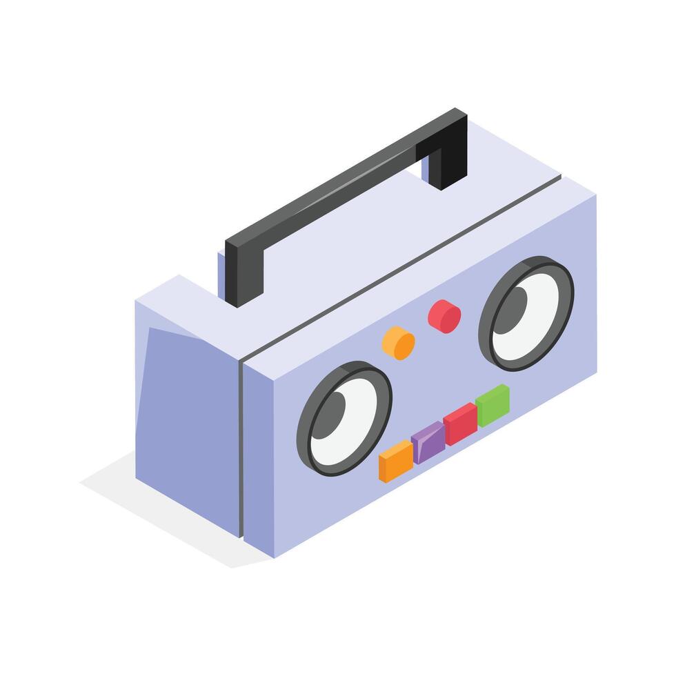 Have a look at this amazing icon of portable radio in modern style vector