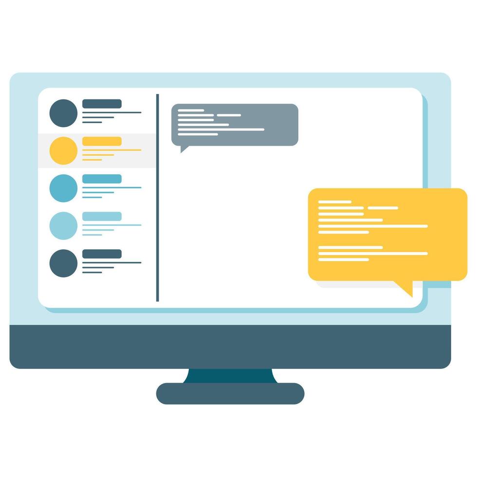 Computer chatting, online interaction and communication vector