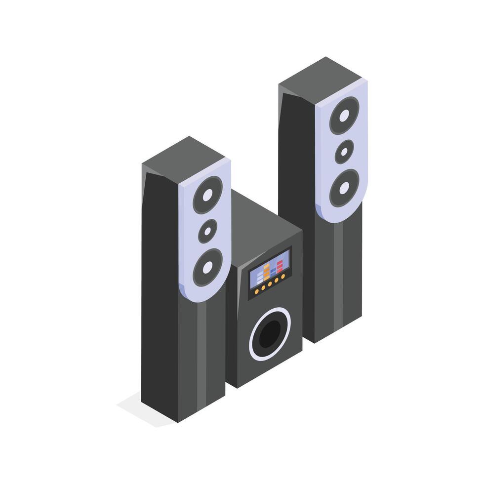 High-quality stereo speakers for powerful and clear audio vector