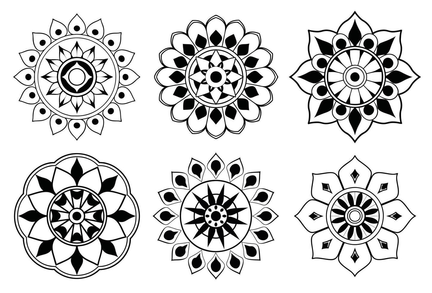 Blossom Mandala Shape Abstract Background vector