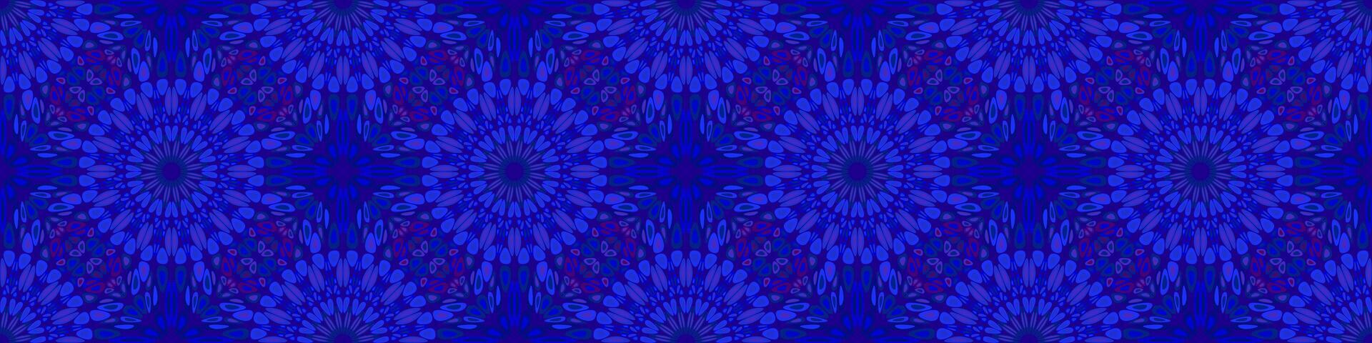 Wide geometrical bohemian seamless flower mandala pattern background vector