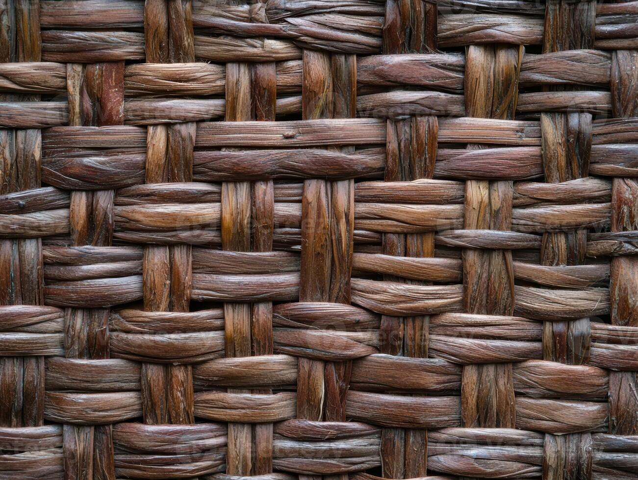 Close up of a woven wicker basket texture photo