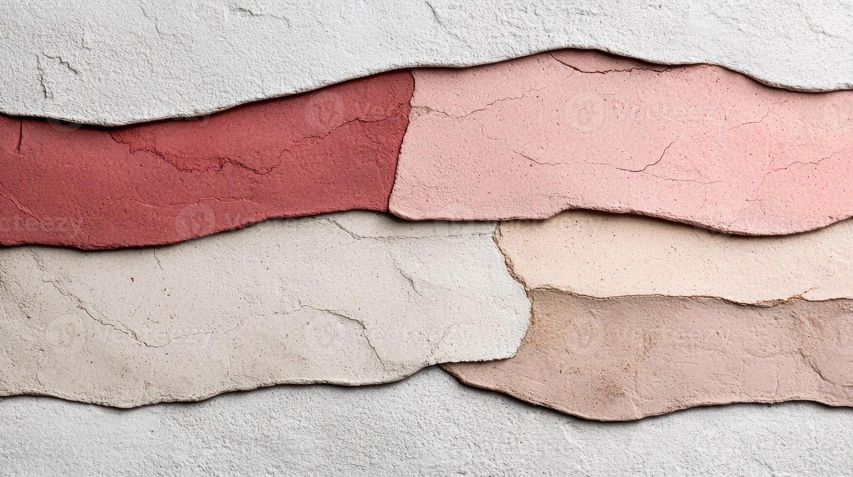 Abstract background with layered textured surfaces in various pastel colors photo