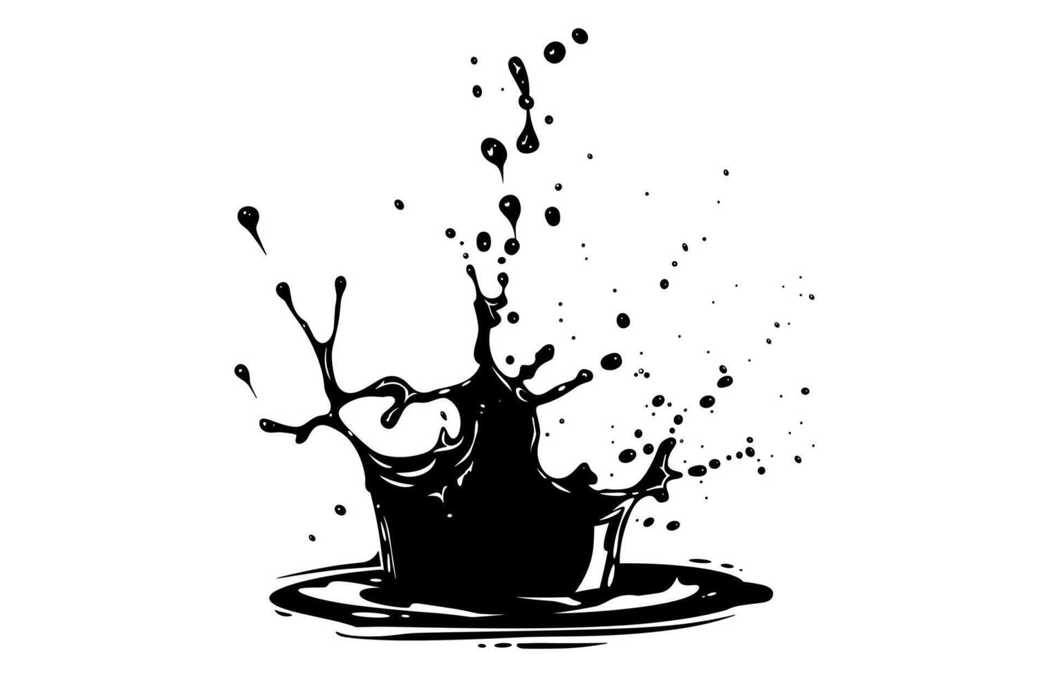 Water Splash Silhouette isolated on white background vector